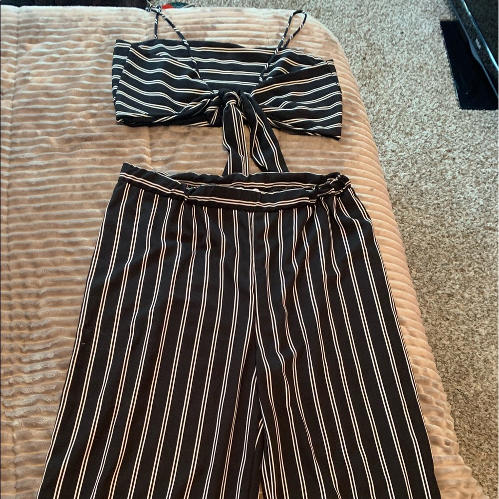 F21 2 Piece Stripped Set